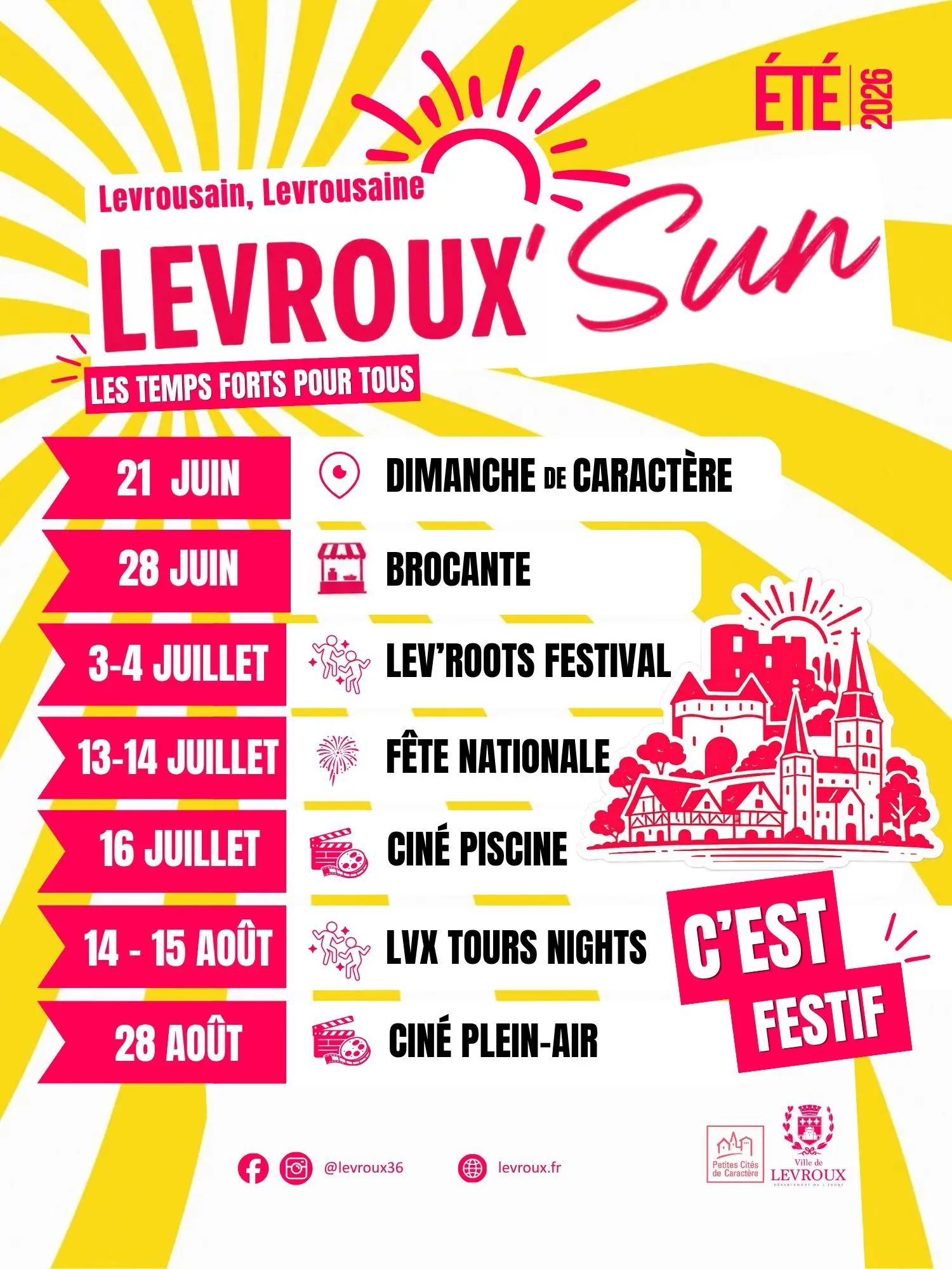 🌞 Un été à Levroux : votre guide des animations 2026 !