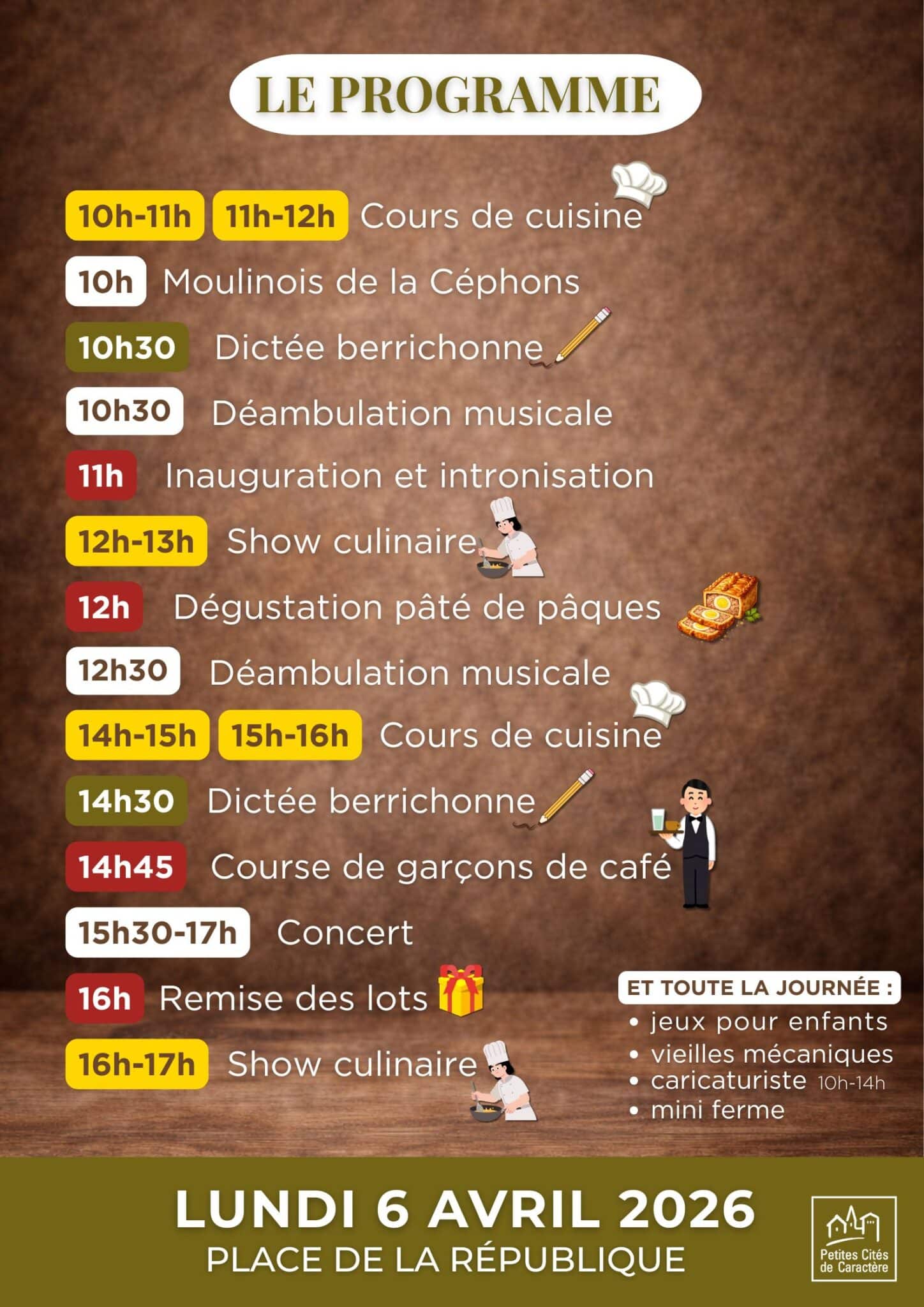 Programme de la Foire de pâques